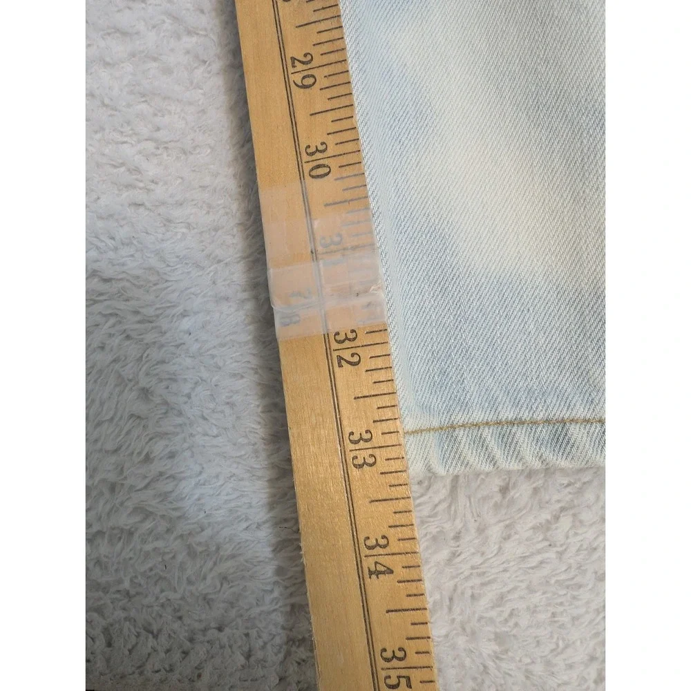Vintage Levis 550 Jeans Light Blue‎ Acid Wash Custom Pockets '02 33x34 Relaxed